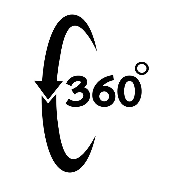 360 graden pictogram — Stockvector