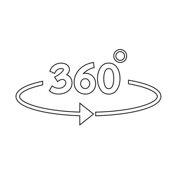 360 Degree icon — Stock Vector