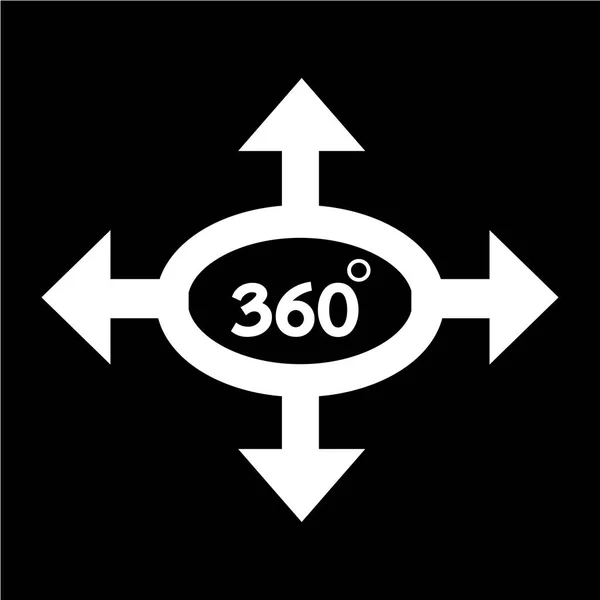 Icono de 360 grados — Archivo Imágenes Vectoriales