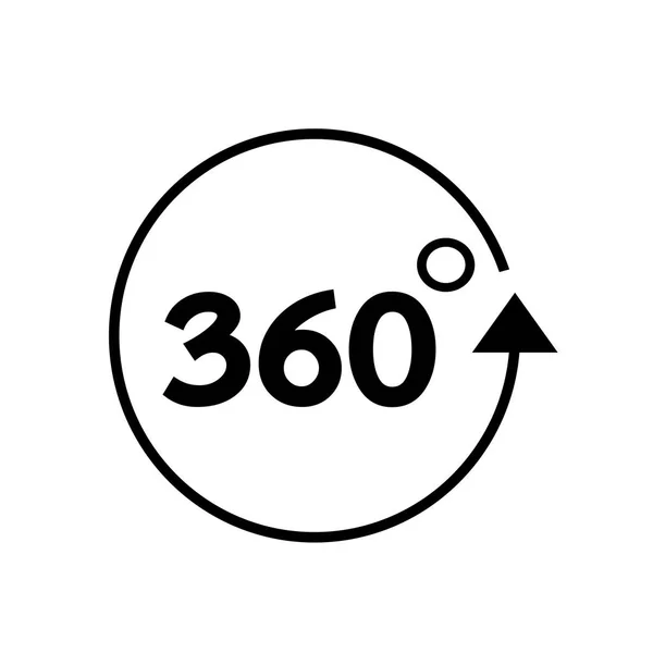 360 fokos ikon — Stock Vector