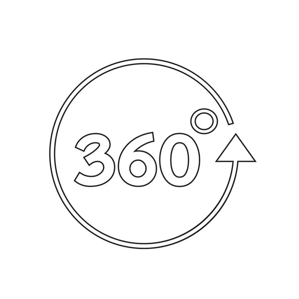 360 Degree icon — Stock Vector