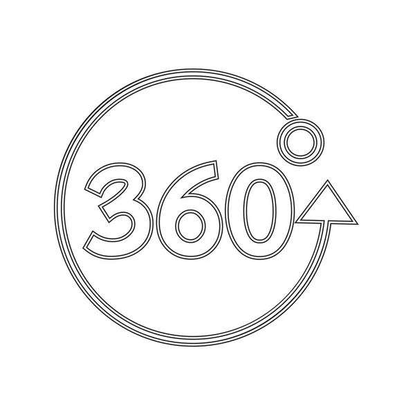 360 Degree icon — Stock Vector