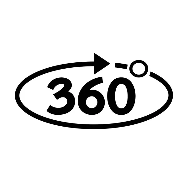 360 градусів значок — стоковий вектор