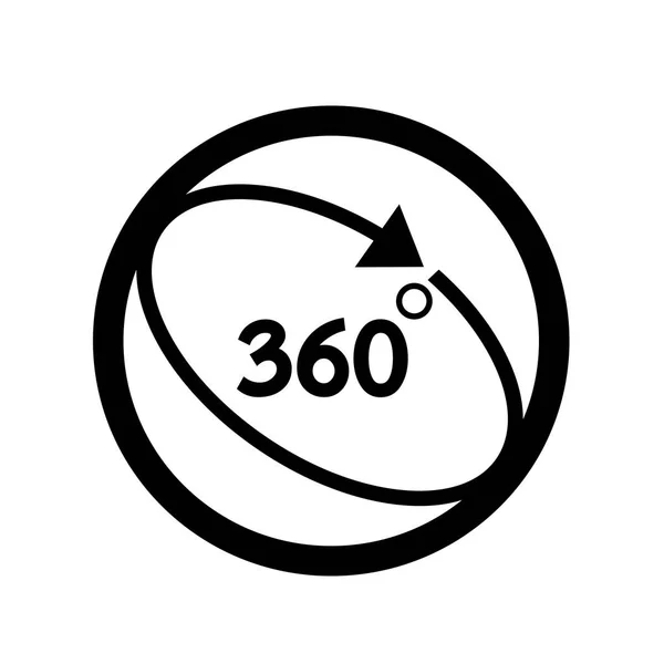 Icona a 360 gradi — Vettoriale Stock