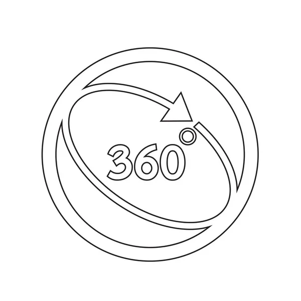 360 Degree icon — Stock Vector