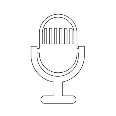 mikrofon düz simgesi