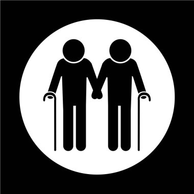 İnsanlar düz simgesi