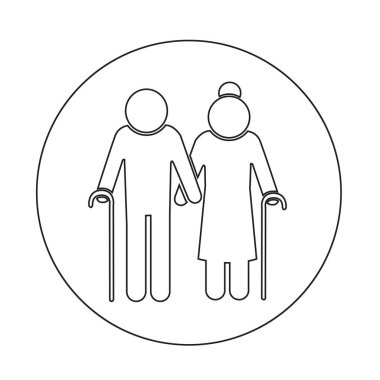 İnsanlar düz simgesi