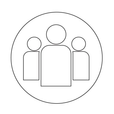 İnsanlar düz simgesi