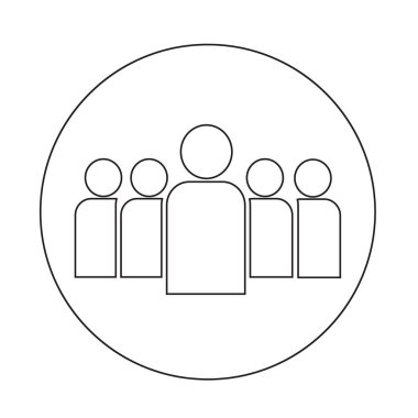 İnsanlar düz simgesi