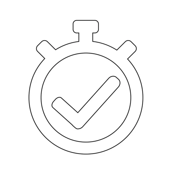 Stopwatch platte pictogram — Stockvector