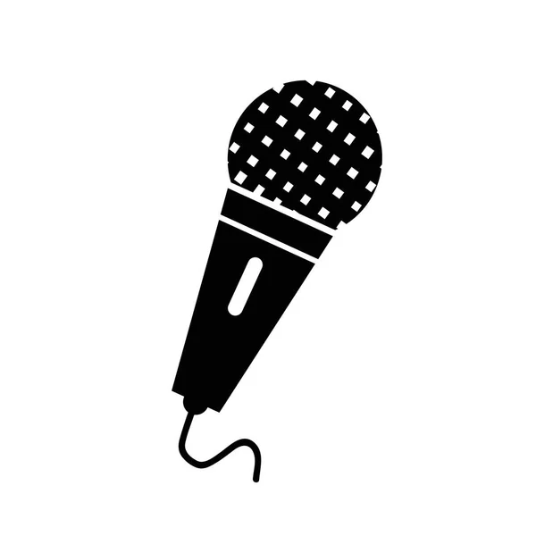 Mikrofon lapos ikon — Stock Vector