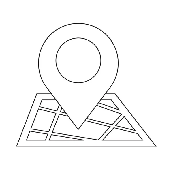 Map pointer gps icon — Stock Vector