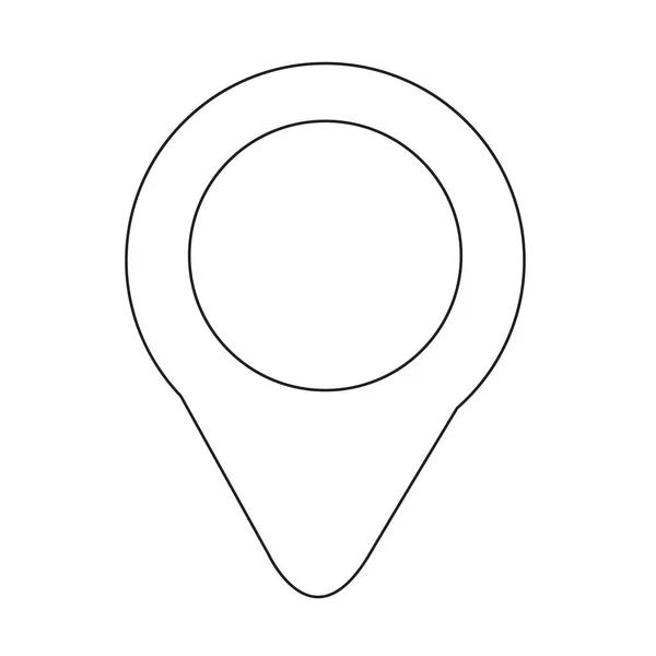 Mapa puntero gps icono — Vector de stock