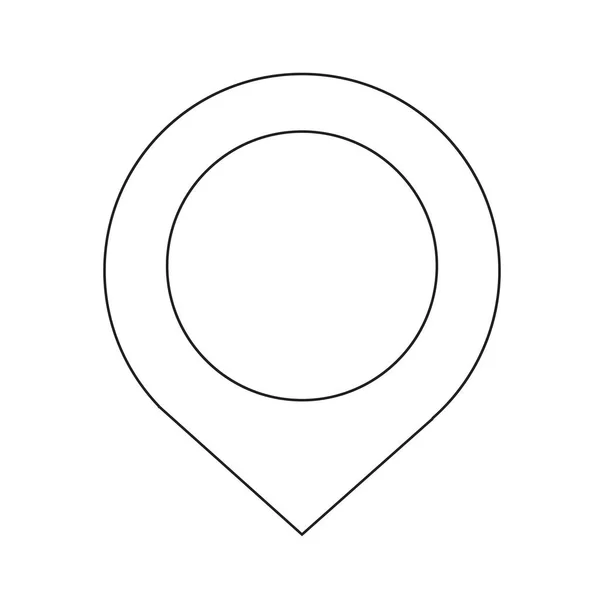 Kaart aanwijzer gps-pictogram — Stockvector