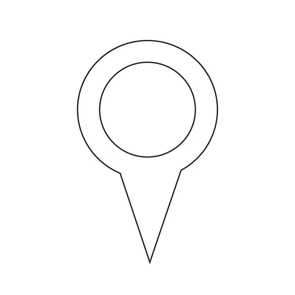 Mapa puntero gps icono — Vector de stock