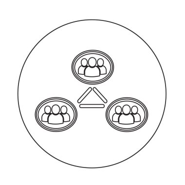 İnsanlar düz simgesi