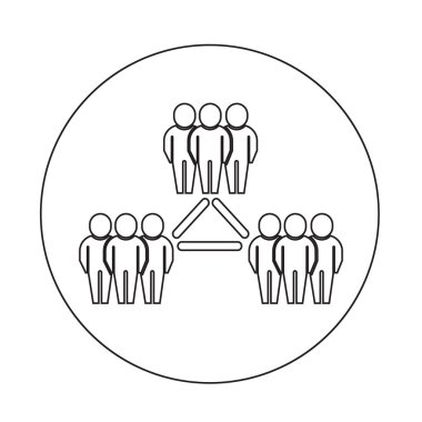 İnsanlar düz simgesi