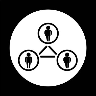 İnsanlar düz simgesi