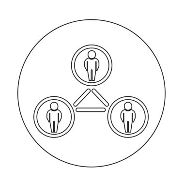 İnsanlar düz simgesi