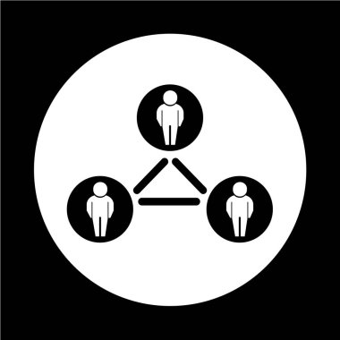 İnsanlar düz simgesi