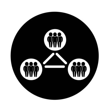 İnsanlar düz simgesi