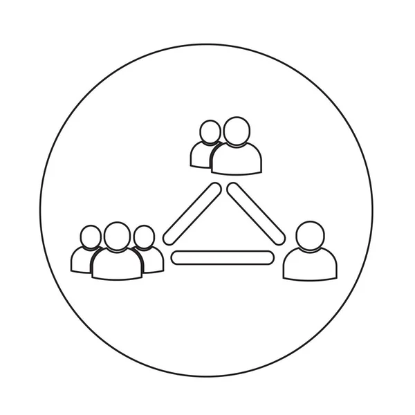 İnsanlar düz simgesi — Stok Vektör