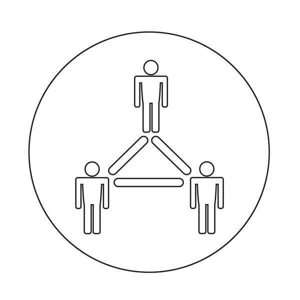 Icône de réseau de personnes — Image vectorielle