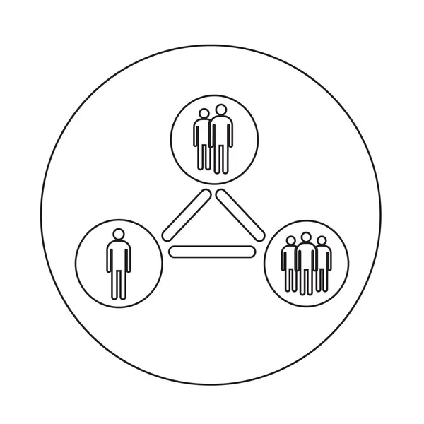 Значок сети людей — стоковый вектор