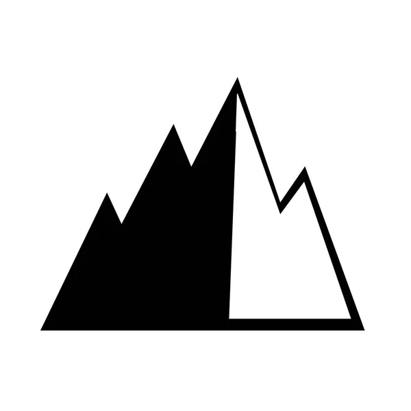 Icono de montaña plana — Vector de stock