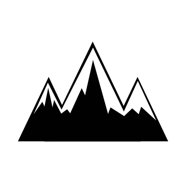 Icono de montaña plana — Vector de stock