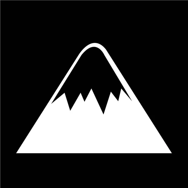 Icono de montaña plana — Vector de stock