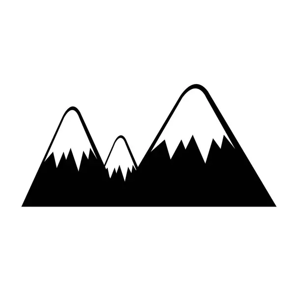 Icono de montaña plana — Vector de stock