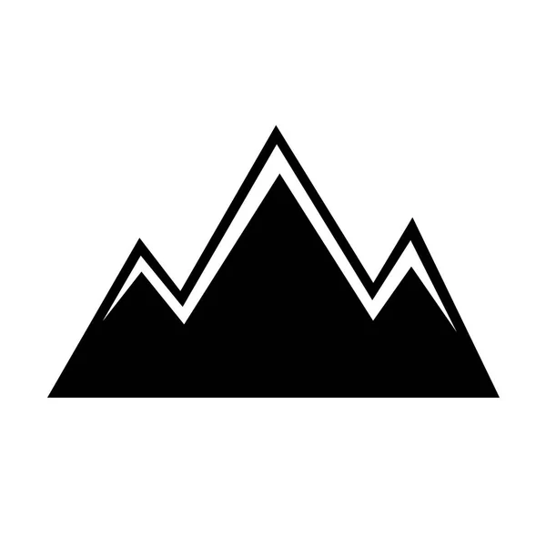 Icono de montaña plana — Vector de stock