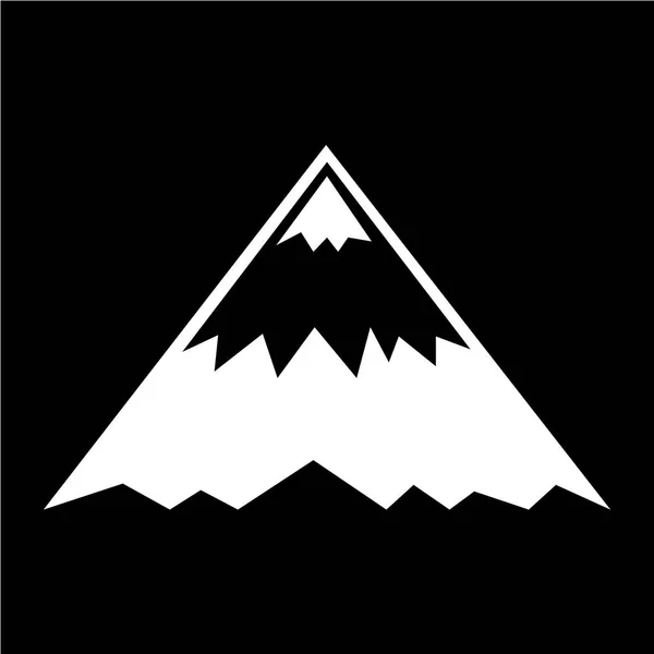 Icono de montaña plana — Vector de stock