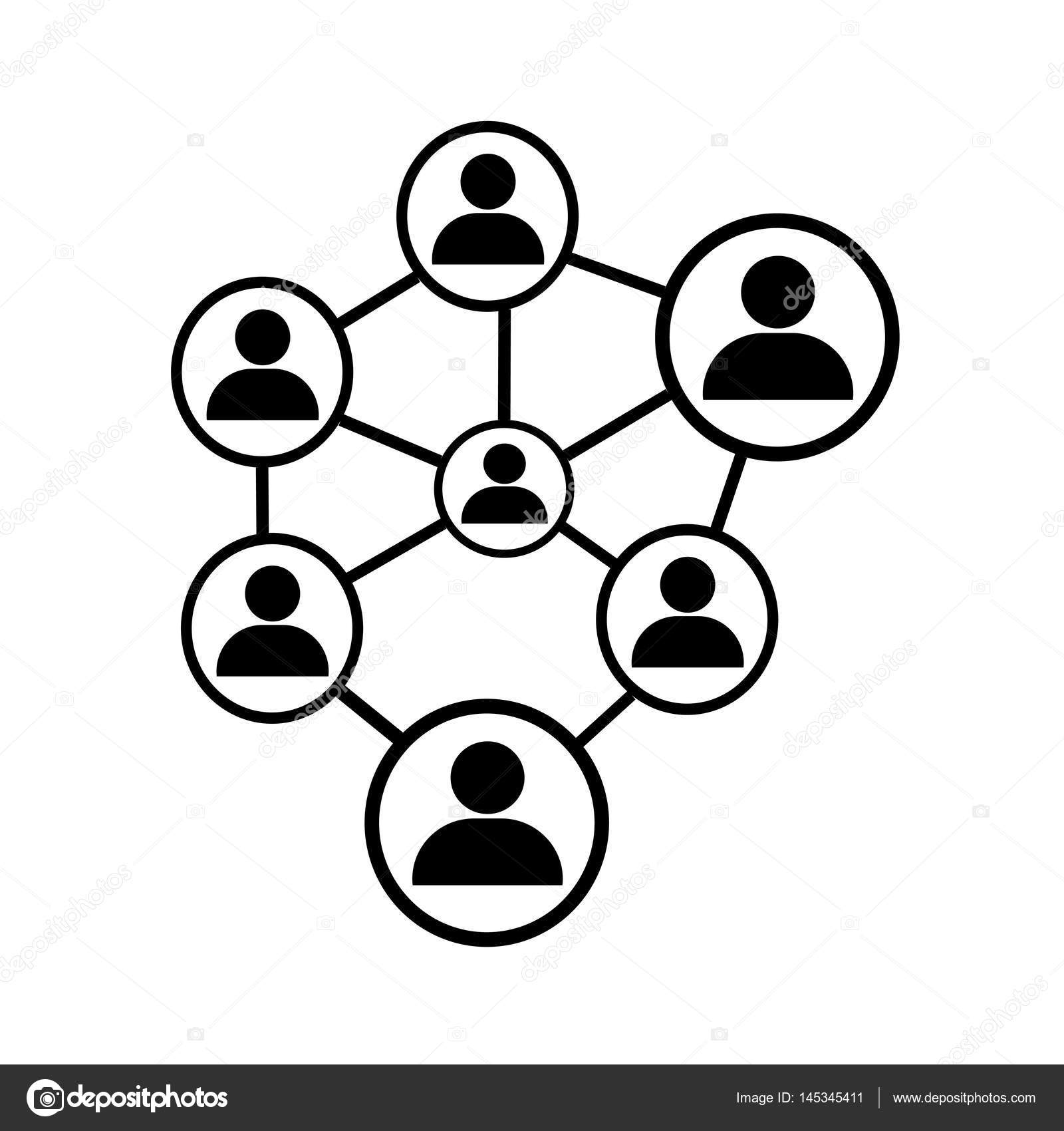 사람들이 네트워크 아이콘 스톡 벡터 - ©porjai 145345411