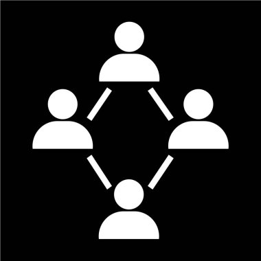 İnsanlar ağ simgesini