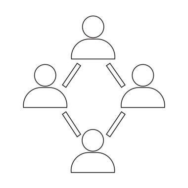 İnsanlar ağ simgesini