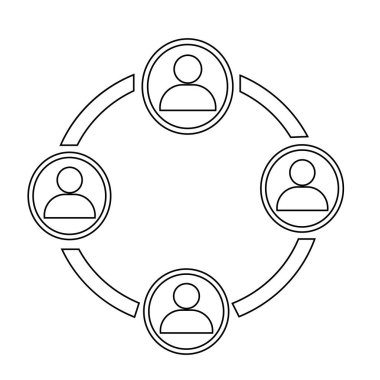 İnsanlar ağ simgesini