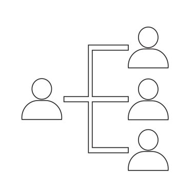 İnsanlar ağ simgesini