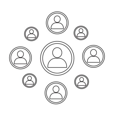 İnsanlar ağ simgesini