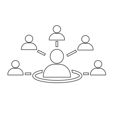 İnsanlar ağ simgesini