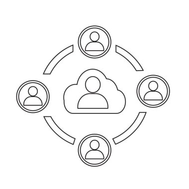 İnsanlar ağ simgesini