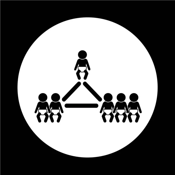 Baby-Symbol-Netzwerk — Stockvektor