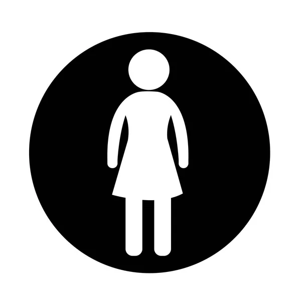 Kvindelig flad ikon – Stock-vektor