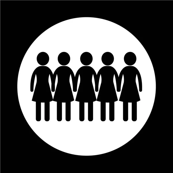 Vrouwelijke platte pictogram — Stockvector