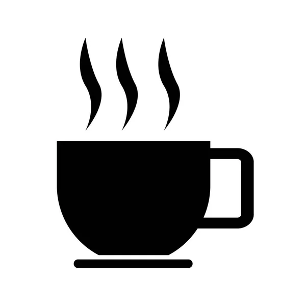 Koffie platte pictogram — Stockvector