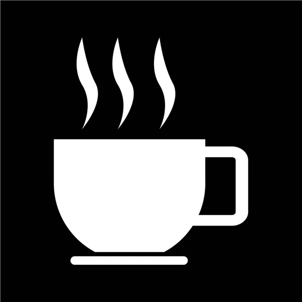 Koffie platte pictogram — Stockvector