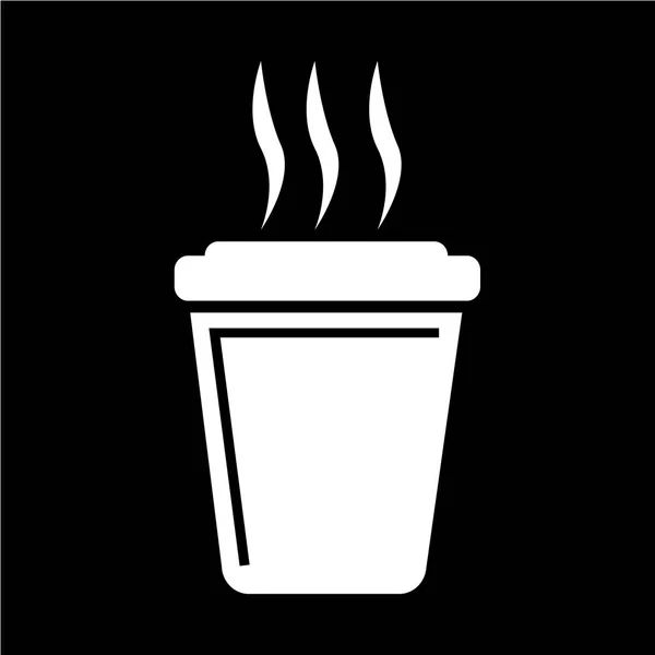 Koffie platte pictogram — Stockvector