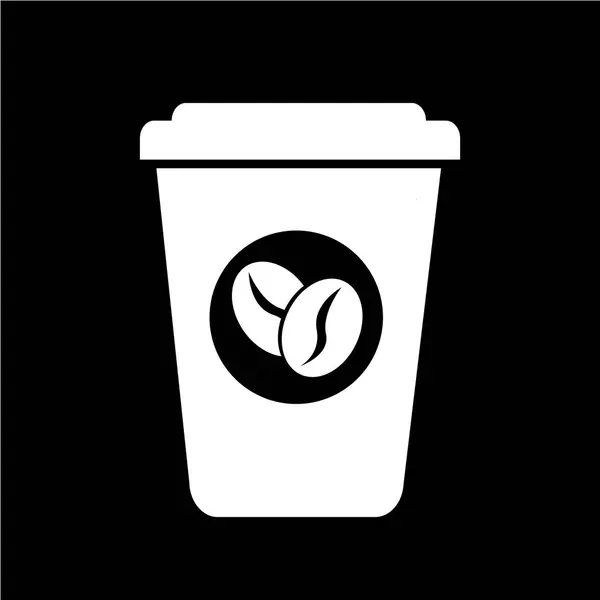 Café ícone plano — Vetor de Stock